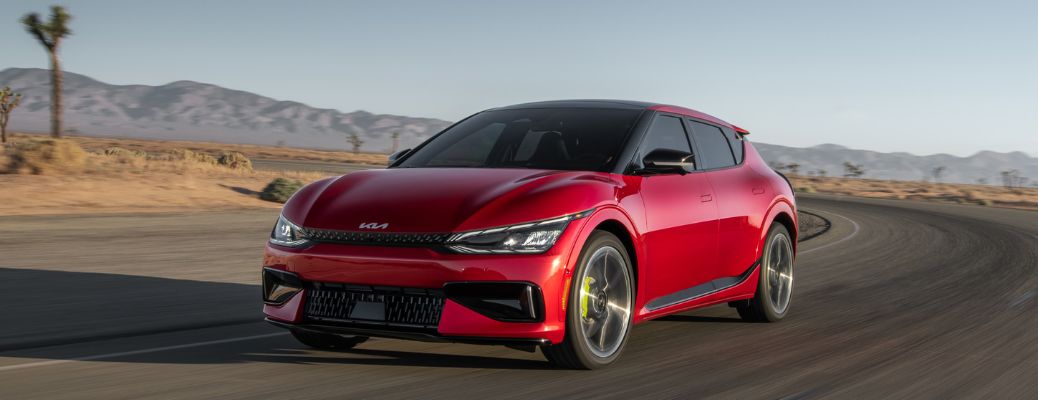 Front quarter view of the 2023 Kia EV6 GT
