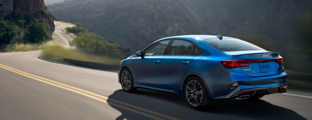 Rear quarter view of the 2023 Kia Forte