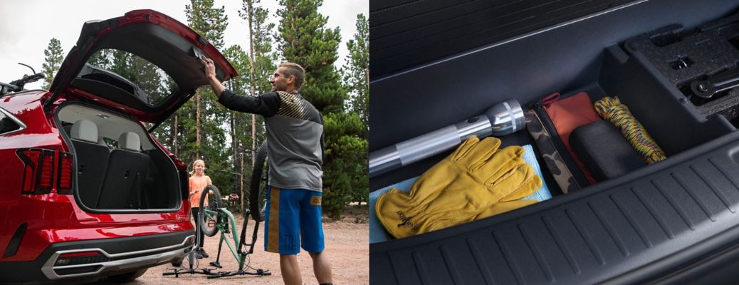 Smart Power Tailgate and dual-level cargo floor in the 2023 Kia Sorento Hybrid