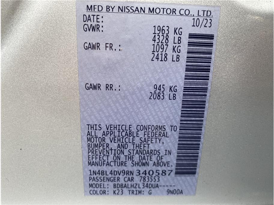 2024 Nissan Altima 2.5 SV Sedan 4D