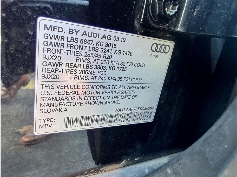 2019 Audi Q7 55 TFSI SE Premium Plus Sport Utility 4D