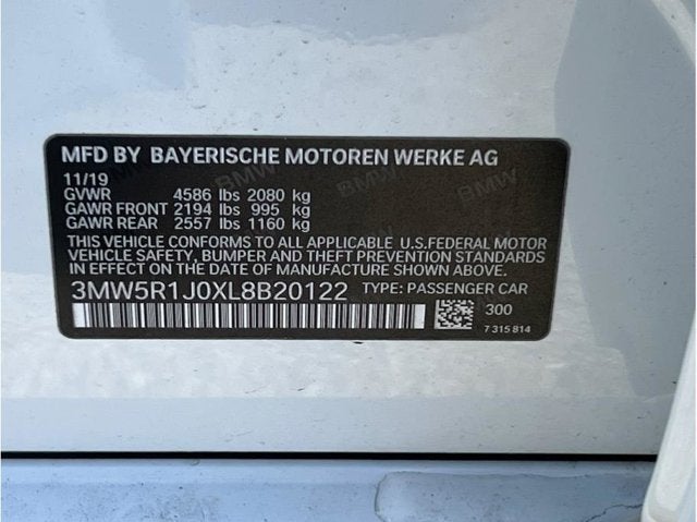 2020 BMW 3 Series 330i Sedan 4D