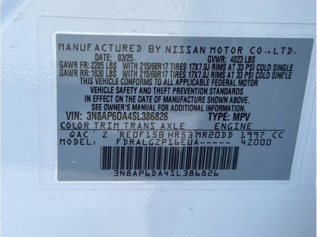 2025 Nissan Kicks SR Sport Utility 4D